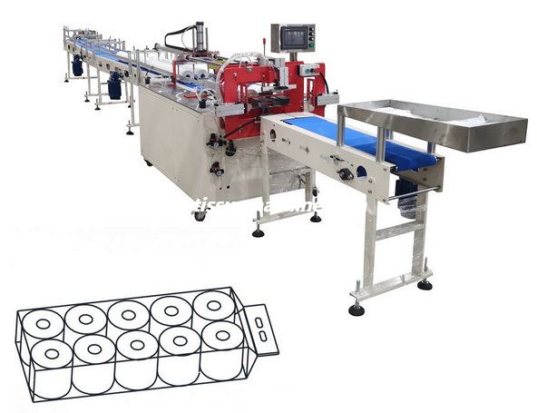 XY-AI-398A Hot Sale Semi Automatic Multi Rolls Toilet Paper Bundle Packing Machinery Price (1)