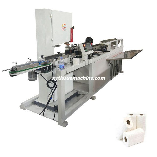 Automatic Kitchen Towel Toilet Paper Roll Band Saw Cutting Machine Price