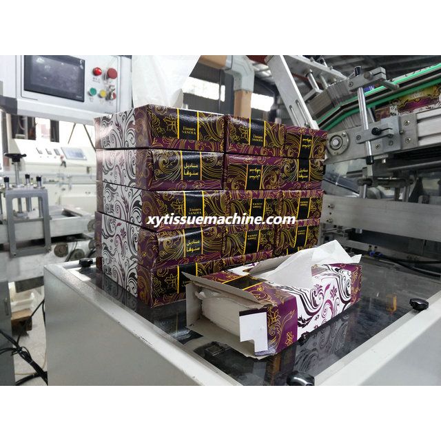 Fully Automatic High Speed Facial Tissue Paper Carton Box Packing Machine 