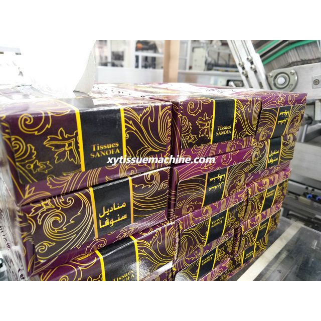 Fully Automatic High Speed Facial Tissue Paper Carton Box Packing Machine 