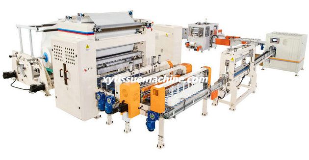 XY-GU-A-A Fully automatic transferring facial tissue machine production line 2