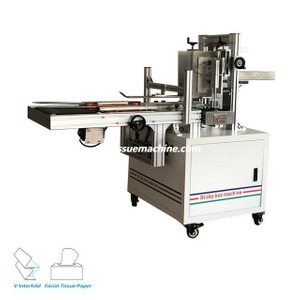 Low Cost Semi Automamtic Facial Tissue Paper Carton Box Packing Machine