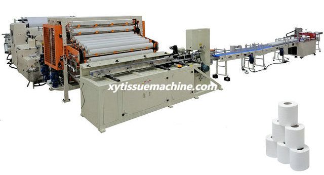 Automatic Glue Laminated Toilet Tissue Paper Roll Making Machine Production Line5