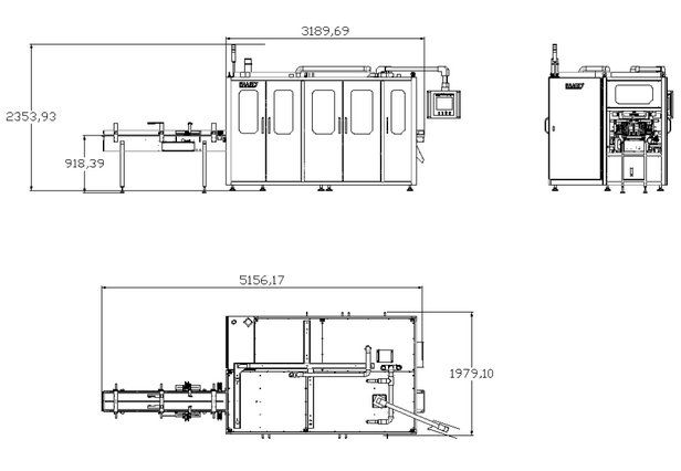 automatic packing machine size