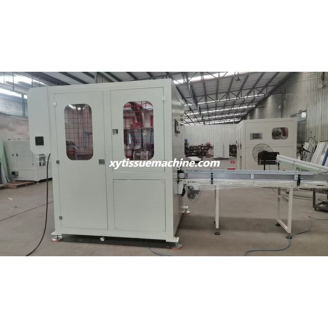 XY-GU-281 Automatic Hang Style V Folding Facial Tissue Log Saw Cutting Machine 