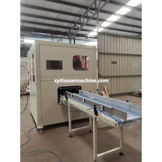 XY-GU-281 Automatic Hang Style V Folding Facial Tissue Log Saw Cutting Machine 