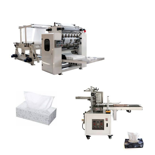 Good Price Semi Automatic Carton Box Packing V Folding Facial Tissue Hand Towel Paper Making Machinery 